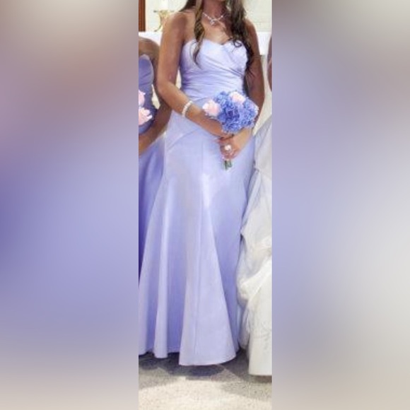 Alfred Angelo Corset Strapless Satin Dress - 💜Prom,Wedding,Formal, Bridesmaid - Picture 14 of 14